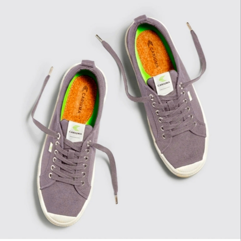 NIB Cariuma OCA Mystic Gray Low Canvas Sneakers Unisex Men 9 Or 10.5 Women